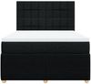 vidaXL Boxspringbett mit Matratze Schwarz 140x190 cm Stoff 3292053 Bild 4