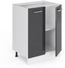 Küchenunterschrank R-Line Anthrazit Hochglanz 60 cm , AP Eiche Vicco Bild 4