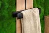 Lanzet Woodblock Handtuchhalter für Wandpaneele schwarz Bild 2