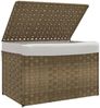 vidaXL Wäschekorb mit Deckel 55,5x35x34 cm Poly Rattan 372049 Bild 4