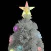 vidaXL Künstlicher Weihnachtsbaum mit Beleuchtung Weiß 120cm Glasfaser 328449 Bild 5