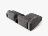 Micadoni Ecksofa Martina 2-Sitzer mit Couchtisch Links Samt Grau Bild 4
