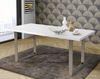 Esstisch >TABLES< in Weiss, U-Metallgestell rohstahl - 180x74,7x90cm (BxHxT) Bild 2
