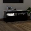 vidaXL TV-Schrank mit LED-Leuchten Schwarz 90x35x40 cm 804383 Bild 3