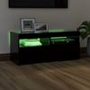 vidaXL TV-Schrank mit LED-Leuchten Schwarz 90x35x40 cm 804383 Bild 4