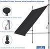 osoltus Balkon Klemmmarkise 250 x 130cm Balkonmarkise Sonnenschutz Dunkelgrau Bild 3