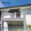 osoltus Balkon Klemmmarkise 250 x 130cm Balkonmarkise Sonnenschutz Dunkelgrau Bild 2