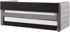Tagesbett ausziehbar Samtstoff grau Lattenrost 90x200 cm GASSIN Bild 5
