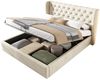 REDOM Polsterbett Doppelbett Bett Stauraumbett Jugendbett gepolsteres Bettgestell (Massivholz Untergestell mit Hydraulisch anhebbarer Bettstauraum, Samt Bezug Funktionsbett mIt Staufächer 180x200 cm Ohne Matratze), mit weichem Kopfteil Schaum-Polsterun... Bild 1