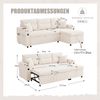3-Sitzer Schlafsofa mit Chaiselongue, B 212,5 x T 136 x H 86 cm, Cord, Stauraum & USB-C, kombinierbar Bild 5