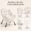 ANYSUN Loungesessel Relaxsessel aus Samt mit Nackenstütze, ergonomisch weich gepolstert (Sessel mit optionalem Fußhocker, Relaxsessel), Kompakter Relaxsessel 75 x 80 x 85 cm, wahlweise mit Fußhocker Bild 4