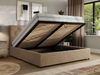 Polsterbett mit Bettkasten LARINO CLASSIC 200 x 200 cm Lattenrost und Gasdruckfedern, stabiles Bettgestell, modernes Design Multipocket Matratze - Beige Plüsch - ELORI LUX Bild 3