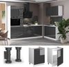 Spülenunterschrank Fame-Line Anthrazit Hochglanz/Weiß 60 cm Vicco Bild 4