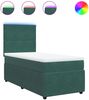 vidaXL Boxspringbett mit Matratze Dunkelgrün 90x190 cm Samt 3294511 Bild 2