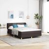 vidaXL Boxspringbett mit Matratze Dunkelbraun 140 x 200 cm Stoff 3340216 Bild 1