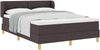 vidaXL Boxspringbett mit Matratze Dunkelbraun 140 x 200 cm Stoff 3340216 Bild 2