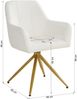 6 Stühle Esszimmer Küchenstühle Bouclé Beige Esszimmerstühle Drehbar Esszimmerstuhl mit Armlehne Dreh Sessel Modern Polsterstuhl Bild 4