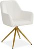 6 Stühle Esszimmer Küchenstühle Bouclé Beige Esszimmerstühle Drehbar Esszimmerstuhl mit Armlehne Dreh Sessel Modern Polsterstuhl Bild 3