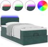 vidaXL Ottomane Bett mit Matratze & LEDs Dunkelgrün 90x200 cm Samt 3312527 Bild 5