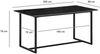 Esszimmertisch 200x90x76cm Marmor-Optik Schwarz Metallbeine Modern Bild 4