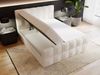 GRAINGOLD Alicante Doppelbett 200x200, Boxspringbett mit gepolstertes Kopfteil, zwei Bettkästen, Bouclé-Stoff, Beige Bild 5