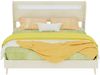 Modern Minimalist Upholstered Bed with Soft LED-backlit Headboard, 160x200 cm, Beige, Multifunctional Bedroom Furniture, Low-profile Non-storage Base (No Gas Lift), Mattress Not Included. Bild 3