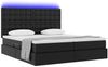 vidaXL Bett mit Stauraum und LED Schwarz 200 x 200 cm Kunstleder 3372817 Bild 3