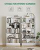 Bücherschrank, Bücherregal, mit 6 Fächern, Aufbewahrungsregal, Standregal, für Wohnzimmer, Büro, Schlafzimmer, 24 x 80 x 170 cm, Weiß Bild 3