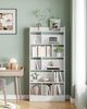 Bücherschrank, Bücherregal, mit 6 Fächern, Aufbewahrungsregal, Standregal, für Wohnzimmer, Büro, Schlafzimmer, 24 x 80 x 170 cm, Weiß Bild 4