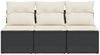vidaXL Gartensofa mit Kissen 3-Sitzer Schwarz Poly Rattan 366015 Bild 4