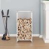 vidaXL Brennholzregal Weiß 40x30x80 cm Kaltgewalzter Stahl 864220 Bild 3