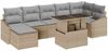vidaXL Garten-Sofa-Set mit Kissen 8 pcs Beige und Hellgrau 3357783 Bild 2