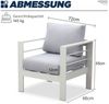 MeXo Gartenlounge-Set XXL Gartenmöbel Set Aluminium Outdoor, (cremeweiß, harmonieren mit Licht bei Nacht, 2-tlg, Passt zum skandinavischen, mediterranen oder minimalistischen Stil), wetterfest Gartenstuhl Gartensessel Balkonstuhl für 1-2 Personen Bild 3