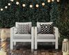 MeXo Gartenlounge-Set XXL Gartenmöbel Set Aluminium Outdoor, (cremeweiß, harmonieren mit Licht bei Nacht, 2-tlg, Passt zum skandinavischen, mediterranen oder minimalistischen Stil), wetterfest Gartenstuhl Gartensessel Balkonstuhl für 1-2 Personen Bild 2