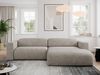 Ecksofa PASADENA, freistehendes Ecksofa, breite Armlehnen, Federsitz - rechts - Beige Stoff Bild 2