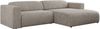 Ecksofa PASADENA, freistehendes Ecksofa, breite Armlehnen, Federsitz - rechts - Beige Stoff Bild 4