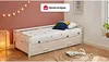 Vente-unique - Ausziehbett - 2 x 90 x 190 cm - Kiefer massiv & MDF - Geweißt - AEDAN II Bild 2