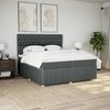 vidaXL Boxspringbett mit Matratze Dunkelgrau 200x200 cm Stoff 3294471 Bild 5