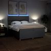 vidaXL Boxspringbett mit Matratze Dunkelgrau 200x200 cm Stoff 3294471 Bild 4