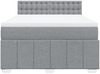 vidaXL Boxspringbett mit Matratze Hellgrau 160x200 cm Stoff 3287133 Bild 4