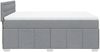 vidaXL Boxspringbett mit Matratze Hellgrau 160x200 cm Stoff 3287133 Bild 5