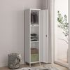 Kleiderschrank Seinäjoki 180x38x38 cm Weiß [en. casa] Bild 2