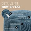 Lumaland Pouf Sitzhocker Cord Ablage kompakt 25x45 cm, pflegeleicht, Indoor Relaxen Bild 4