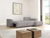 Vente-unique - NESSARO Sofa SamtStoff Grau - B 149 cm x H 80 cm x L 240 cm Bild 3