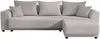 Vente-unique - NESSARO Sofa SamtStoff Grau - B 149 cm x H 80 cm x L 240 cm Bild 4