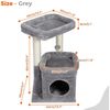 PAWZ Road Kratzbaum Kleiner Katzenbaum, mehrstöckiger Katzenturm,gemütlicher Katzenwohnung, mit Sisal-überzogenem Kratzbaum Bild 2