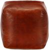 Pouf Hellbraun 40 x 40 x 40 cm Echtes Ziegenleder [248126] Bild 2