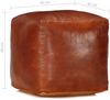 Pouf Hellbraun 40 x 40 x 40 cm Echtes Ziegenleder [248126] Bild 4