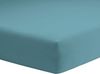 schlafgut Mako-Jersey Basic Spannbetttuch, Baumwolle, Lagune, 200 x 100 cm Bild 4