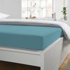 schlafgut Mako-Jersey Basic Spannbetttuch, Baumwolle, Lagune, 200 x 100 cm Bild 3